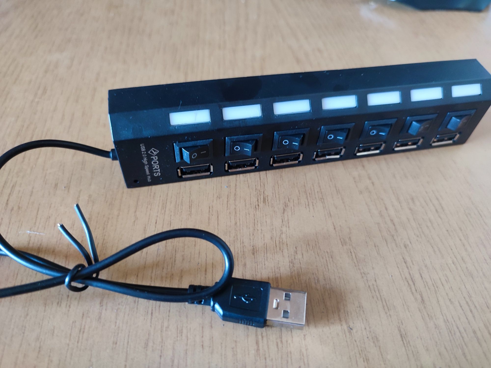 USB hub на 7 портів з вимикачем