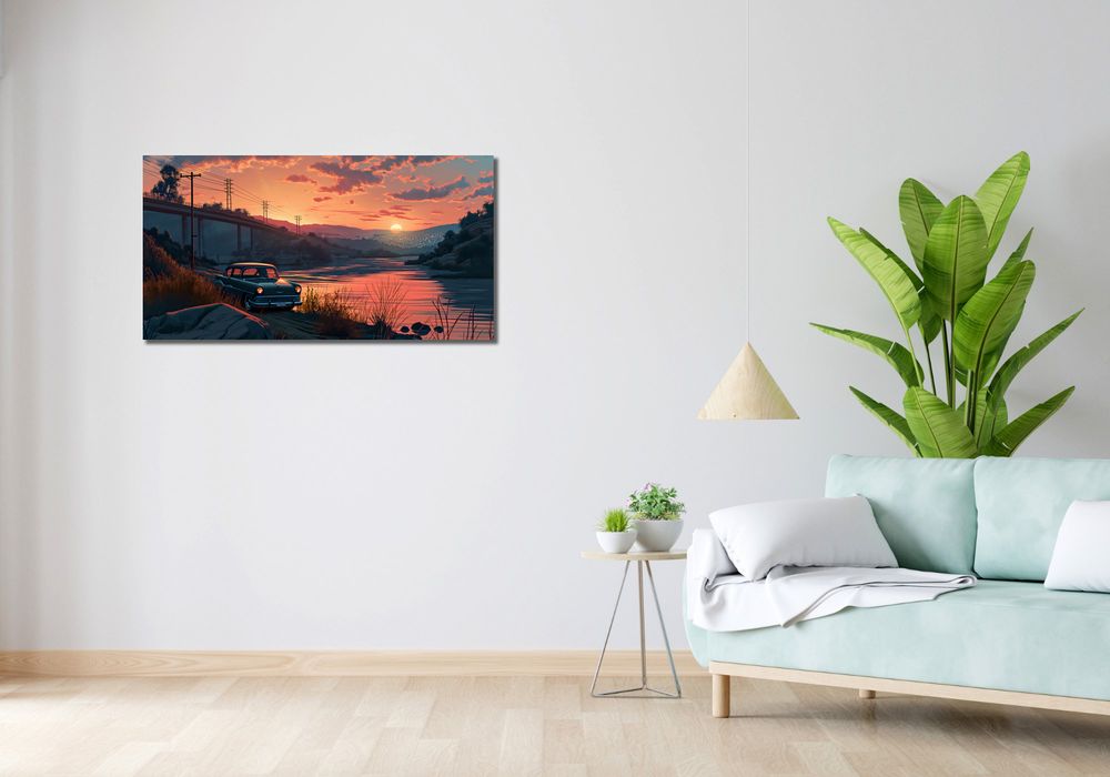 Obraz 100x50cm Zachód Przy Klasyku