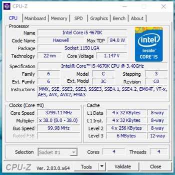 Procesor i5 4670k