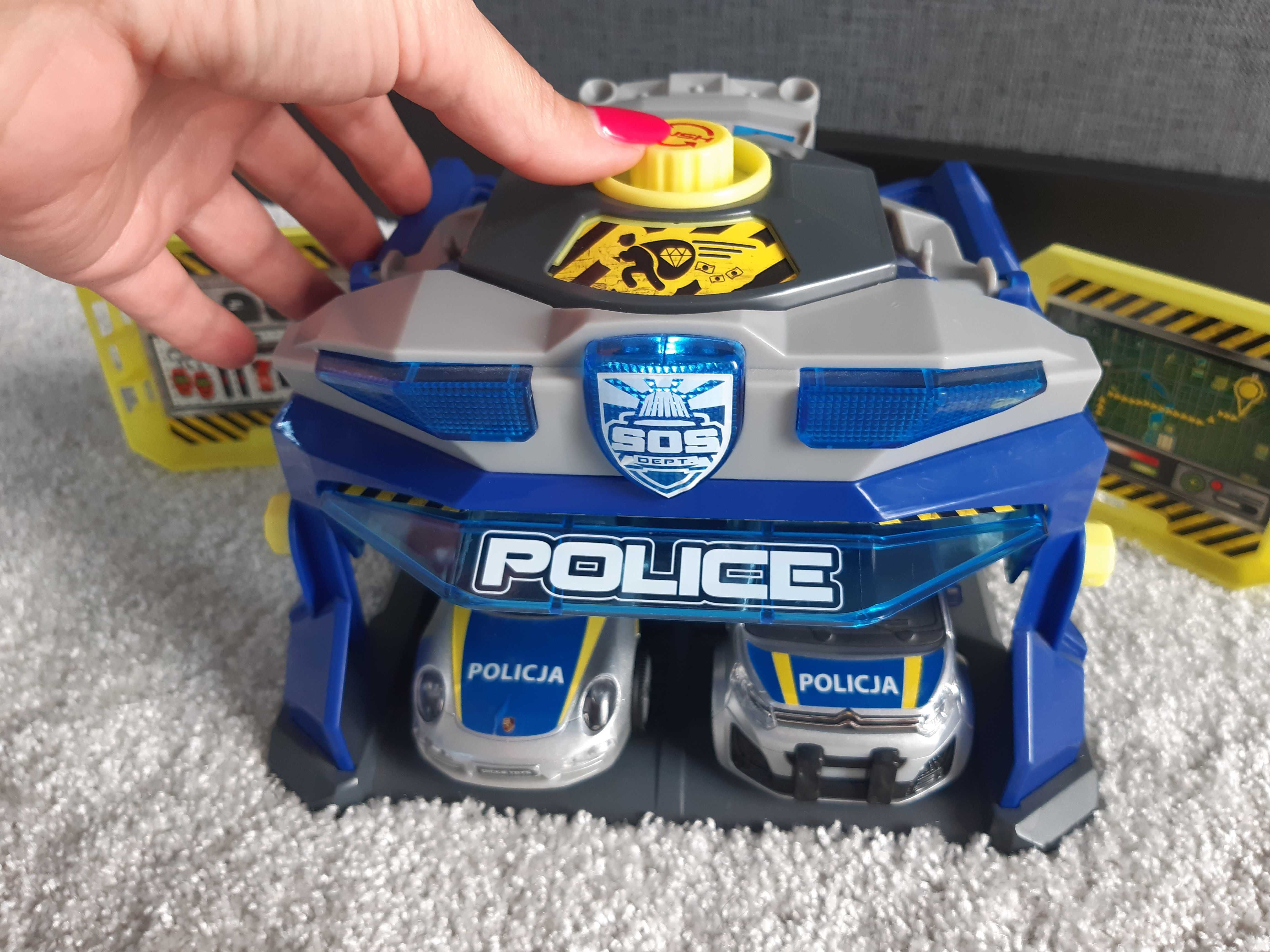Policja - baza + 2 samochody (zabawka interaktywna)