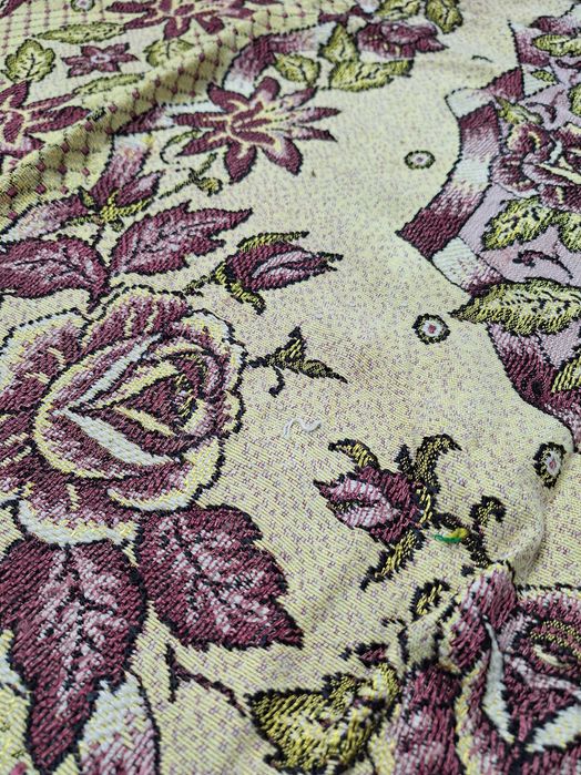stary żakardowy kilim narzuta kapa