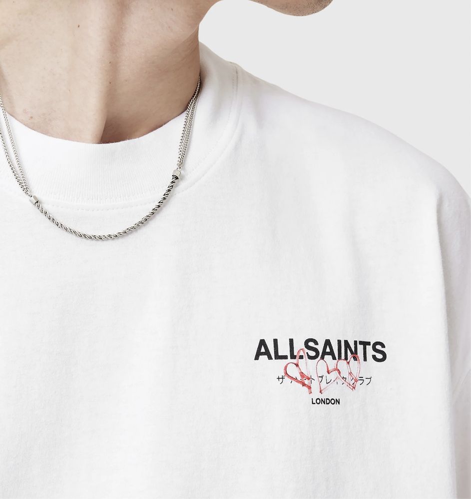 Мужские футболки Allsaints london черная белая алсейнтс унисекс