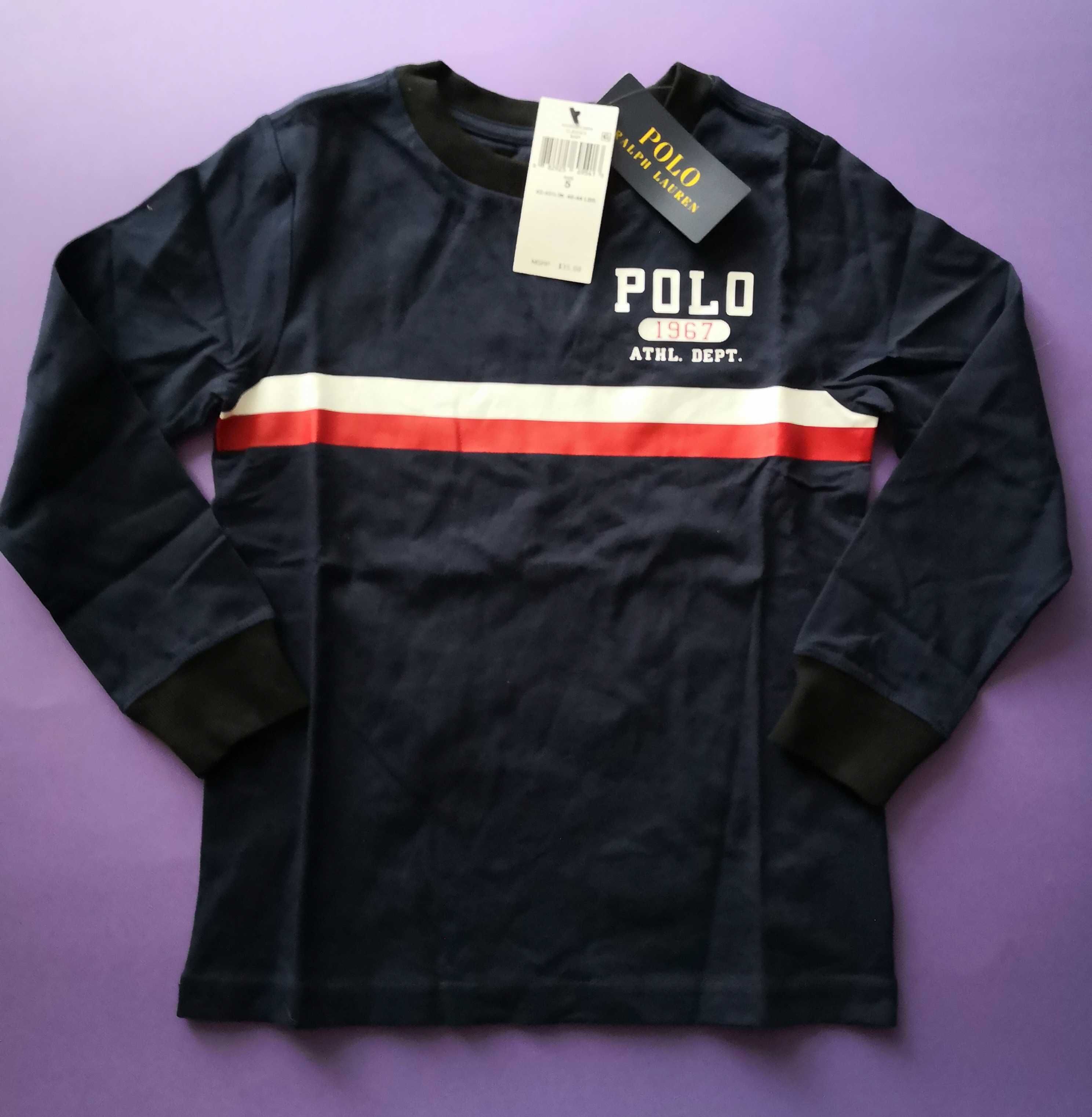 Ralph Lauren Polo футболка с длинным рукавом хлопок $35 детская size 5