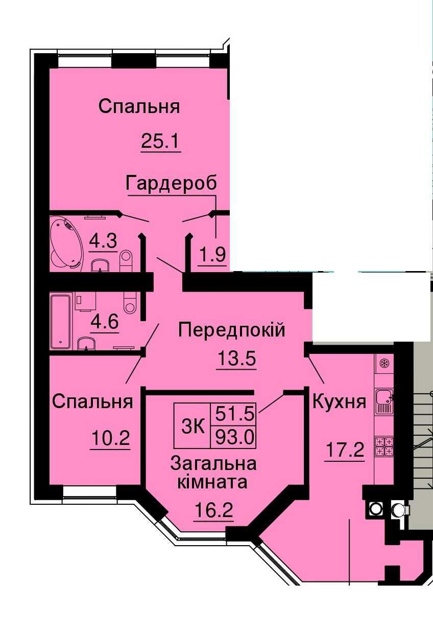 3 кімнатна  квартира  в ЖК "Софія Нова" від Мартинова!