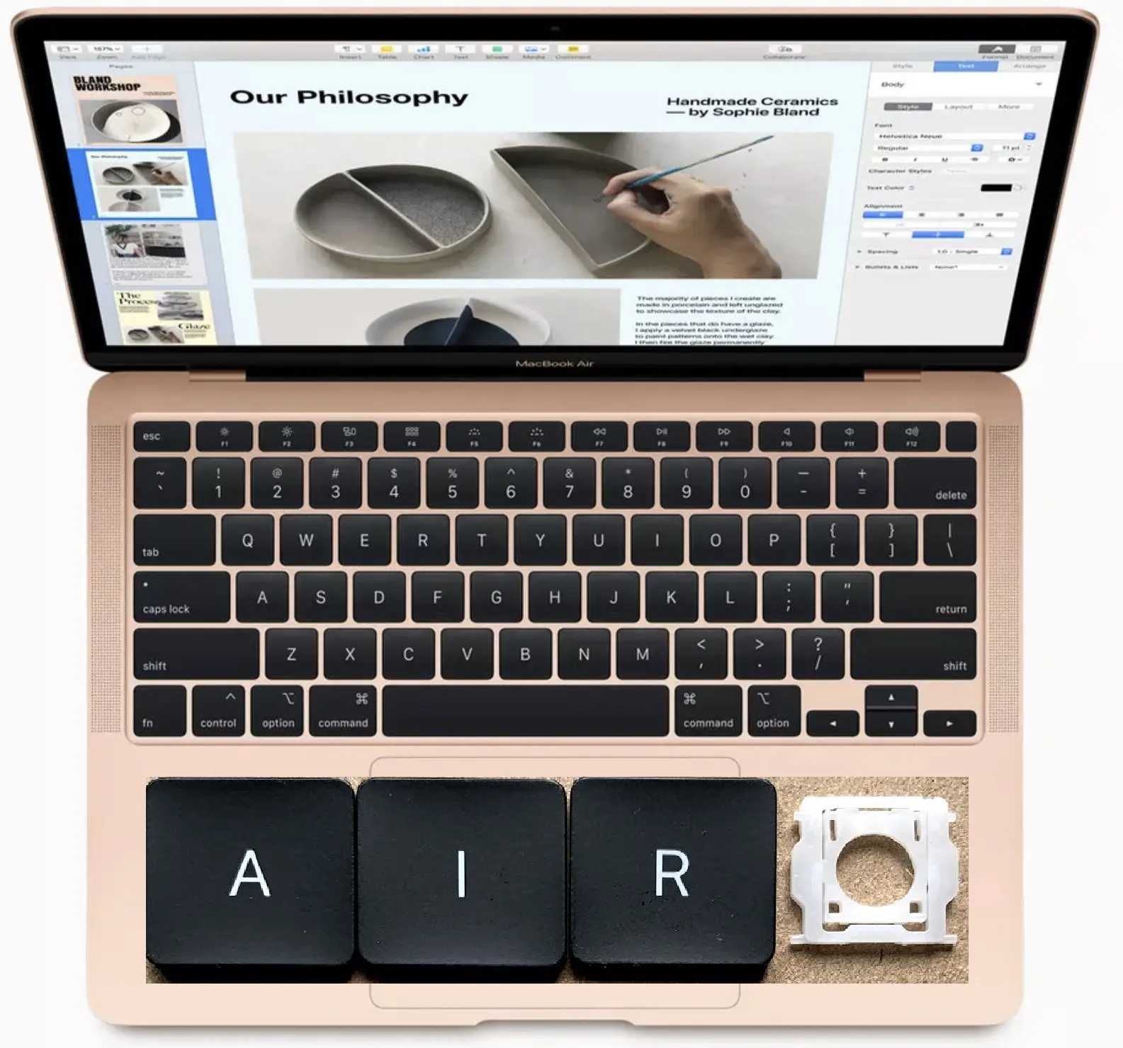 Кнопки клавіатури MacBook M1 M2 M3 A2179, A2337, A2681