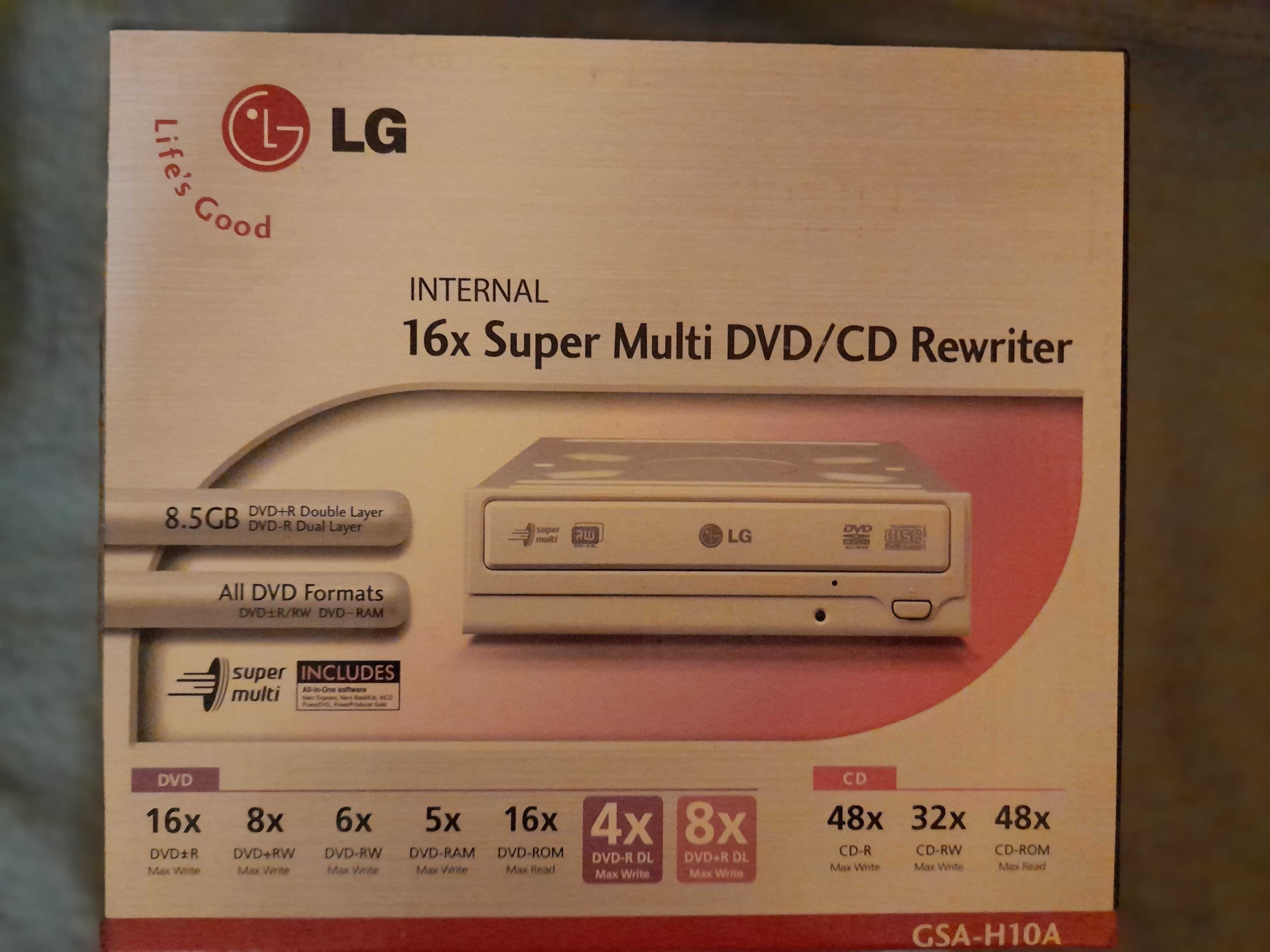 LG - wewnętrzna nagrywarka DVD/CD (GSA-H10N)