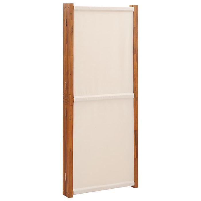 vidaXL Parawan 4-panelowy, kremowy, 280 x 180 cm