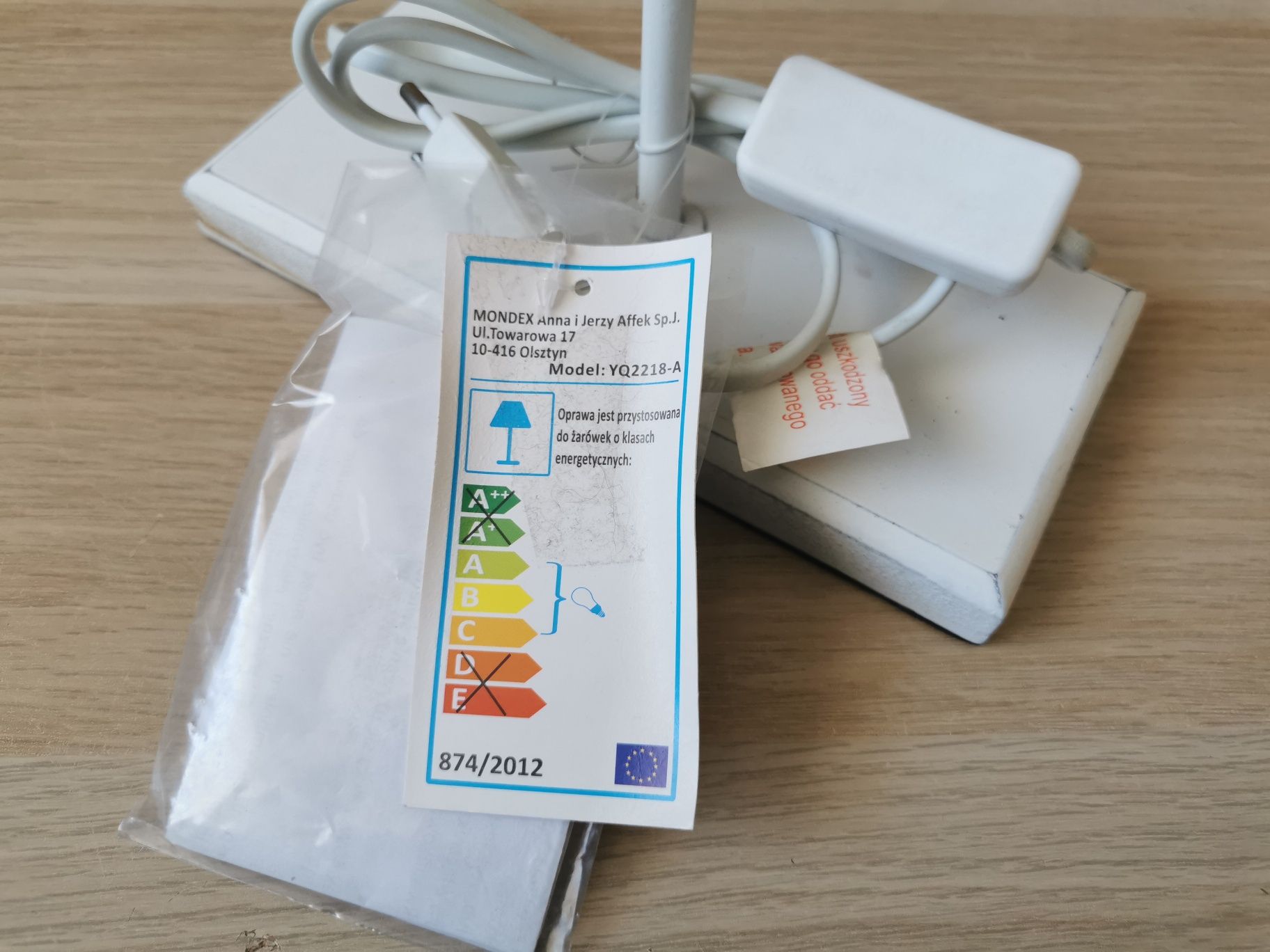 Lampka stołowa nocna prowansja koronka