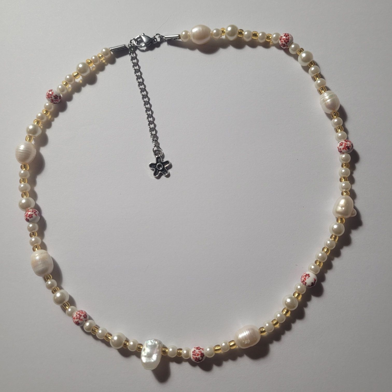 handmade naszyjnik z perłami