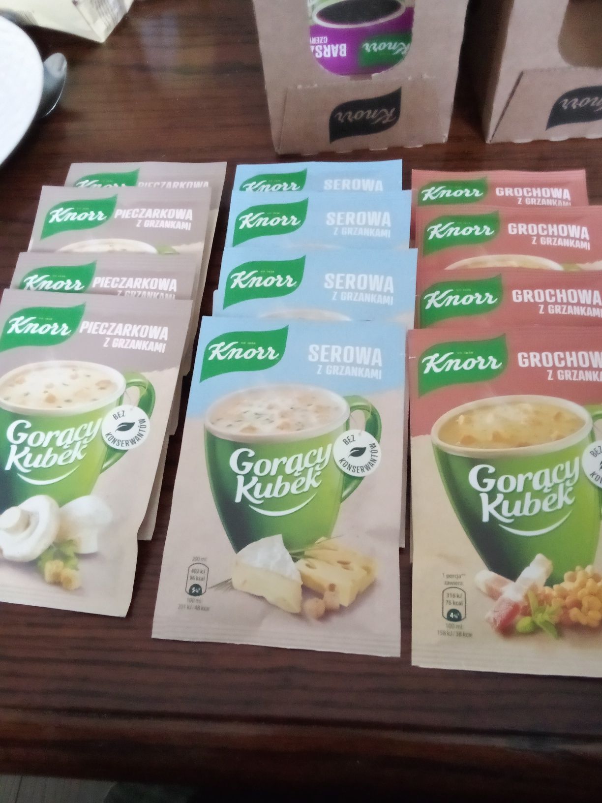 12 sztuk zupek gorący kubek Knorr