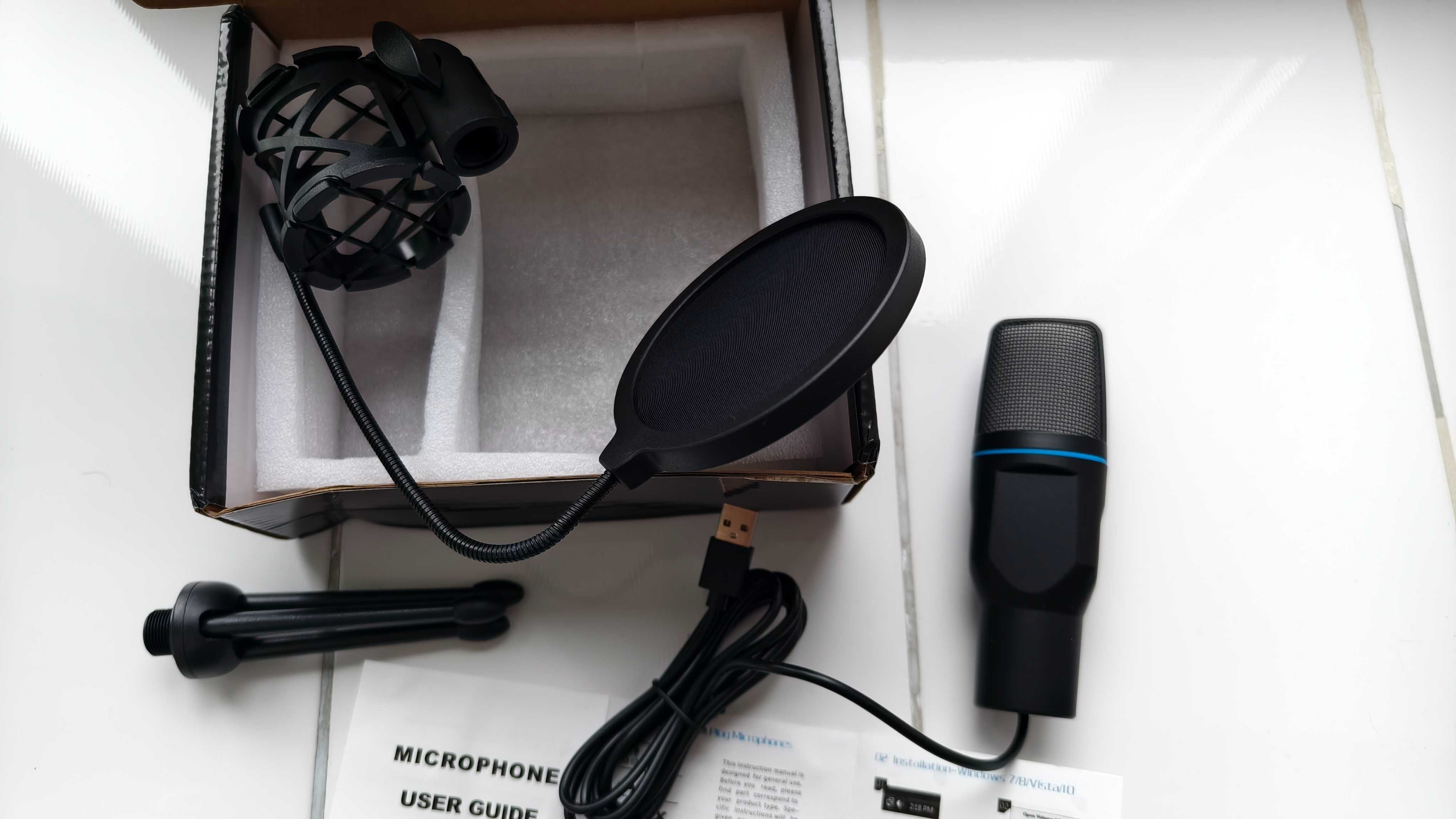 Професійний конденсаторний USB-мікрофон для ПК  з RGB