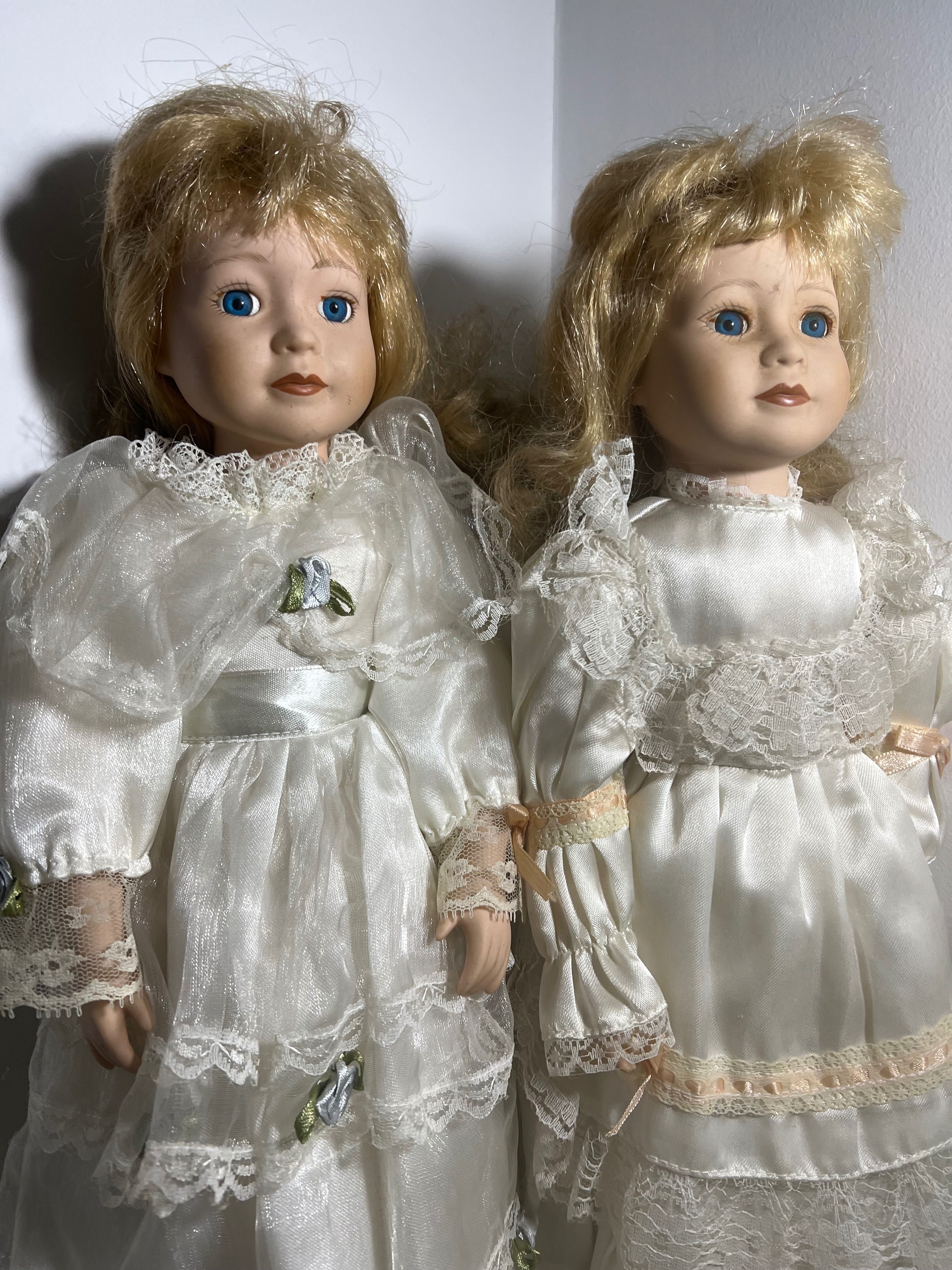 Lalki w stylu retro x2 porcelana (uszkodzenia)