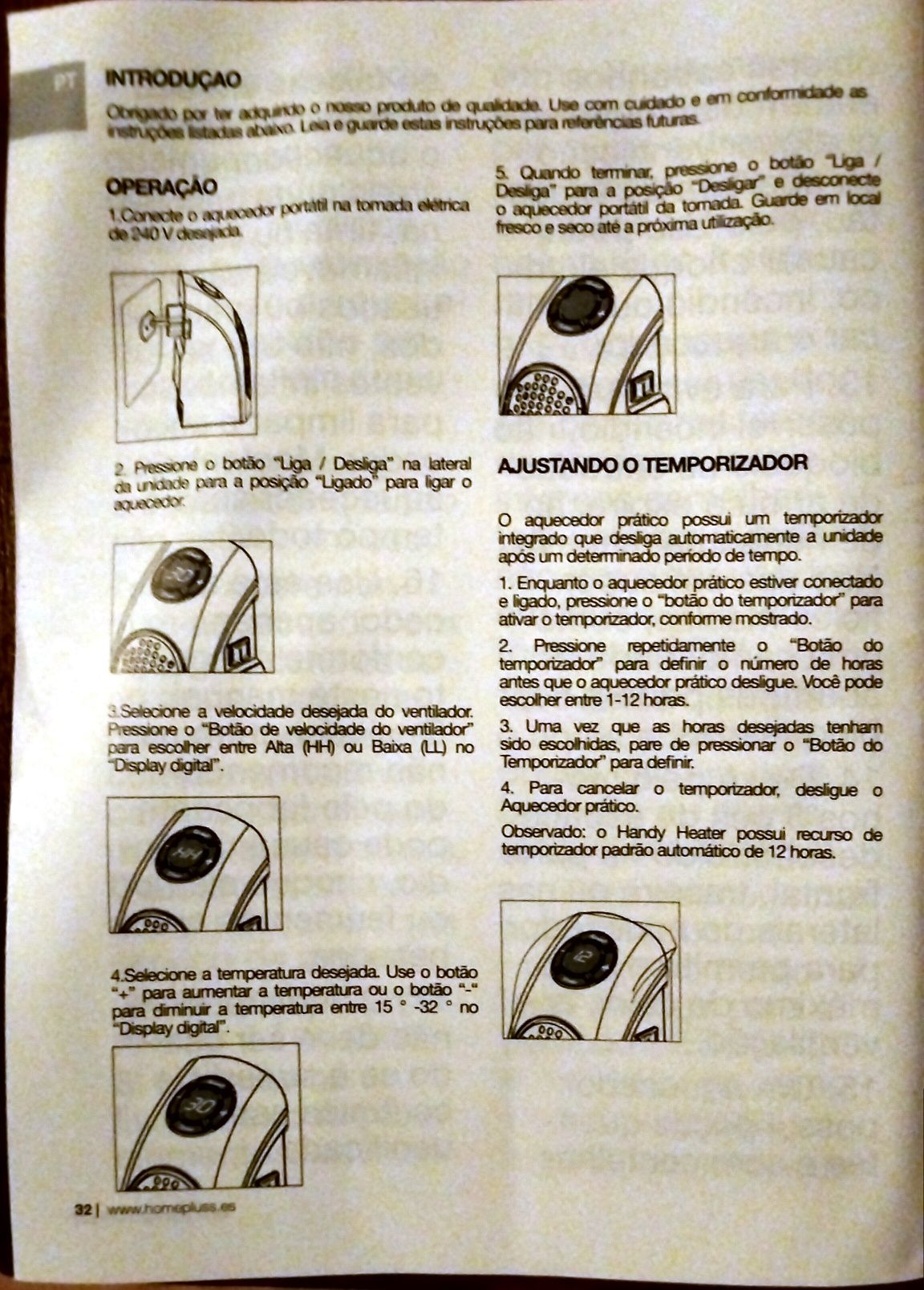 Mini aquecedor/ventilador