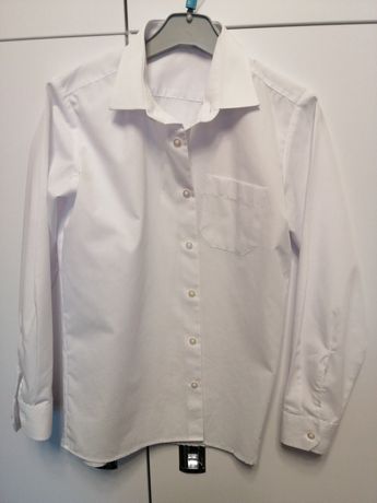 Koszula biala chłopieca, rozmiar 140