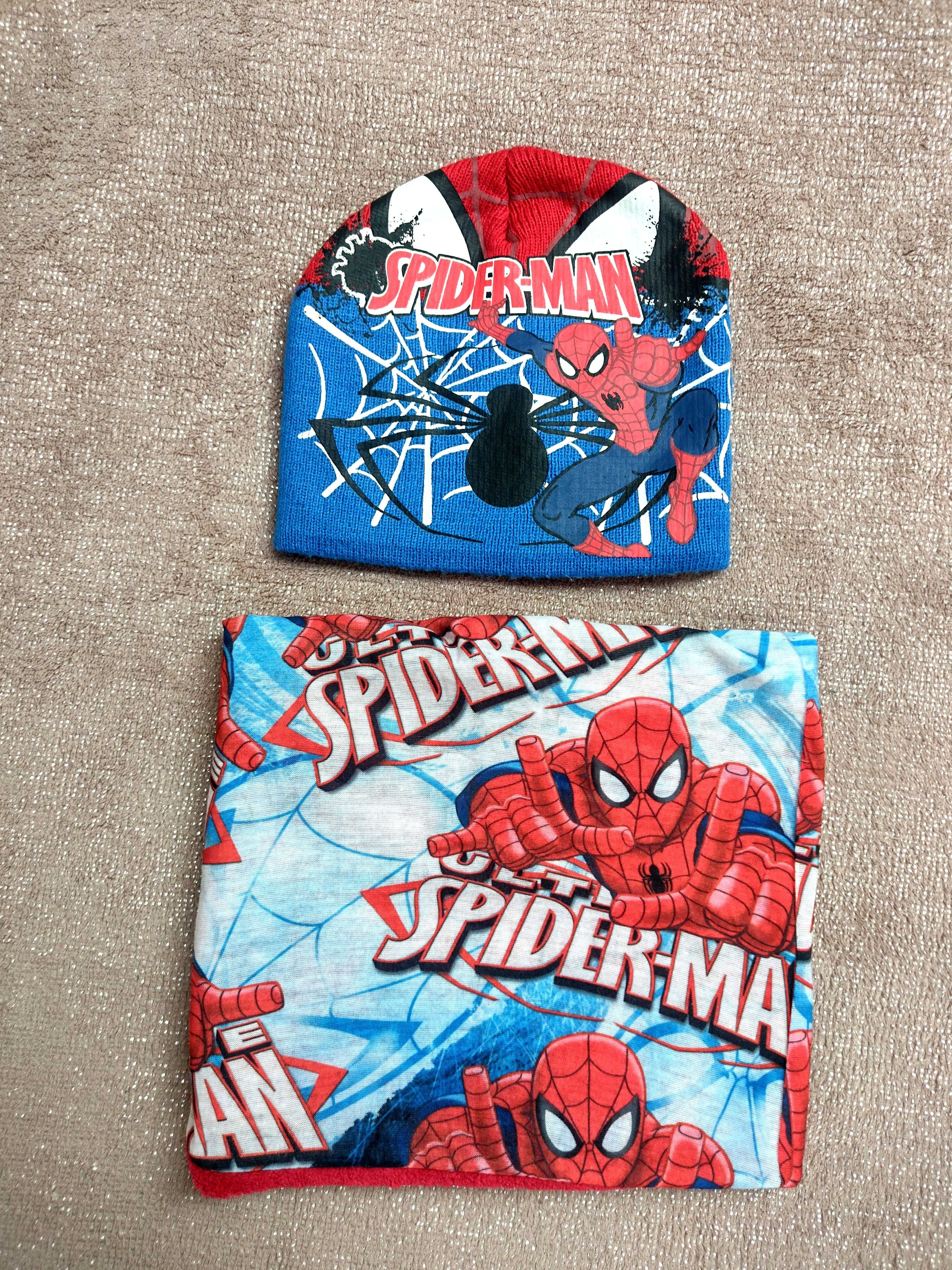 Zestaw dla chłopca komplet czapka i komin Marvel Spiderman 52 polar