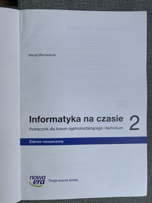 Informatyka na czasie 2 zakres rozszerzony