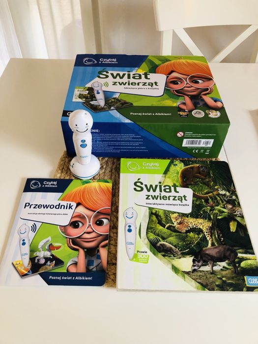 Czytaj z Albikiem / Świat zwierząt / zestaw startowy/ mówiące pióro