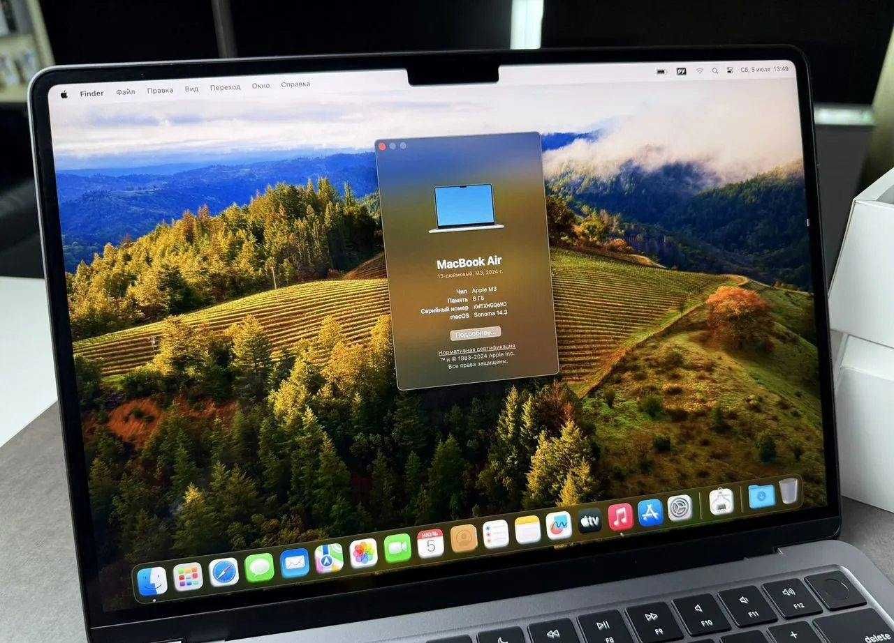 Macbook air 13 m3 8/256 2024