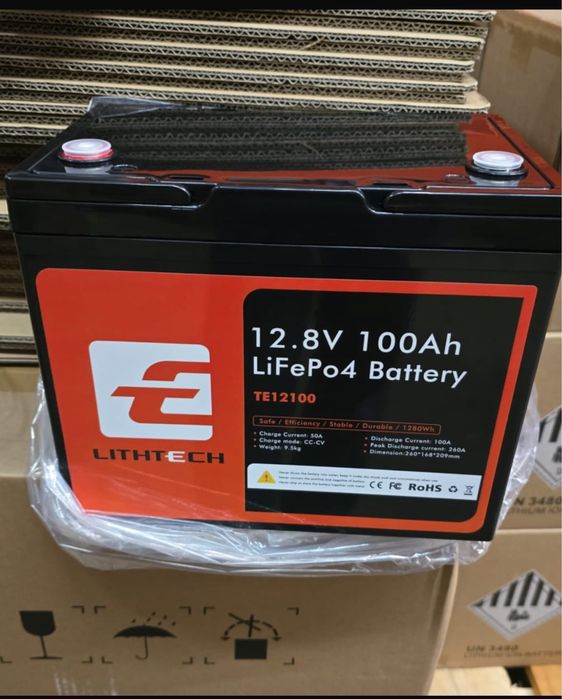 Акумулятор Літій-залізо-фосфатний (LiFePo4)  Lithech TE-12100