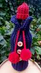 Ubranko na butelkę etui opakowanie ozdobna handmade