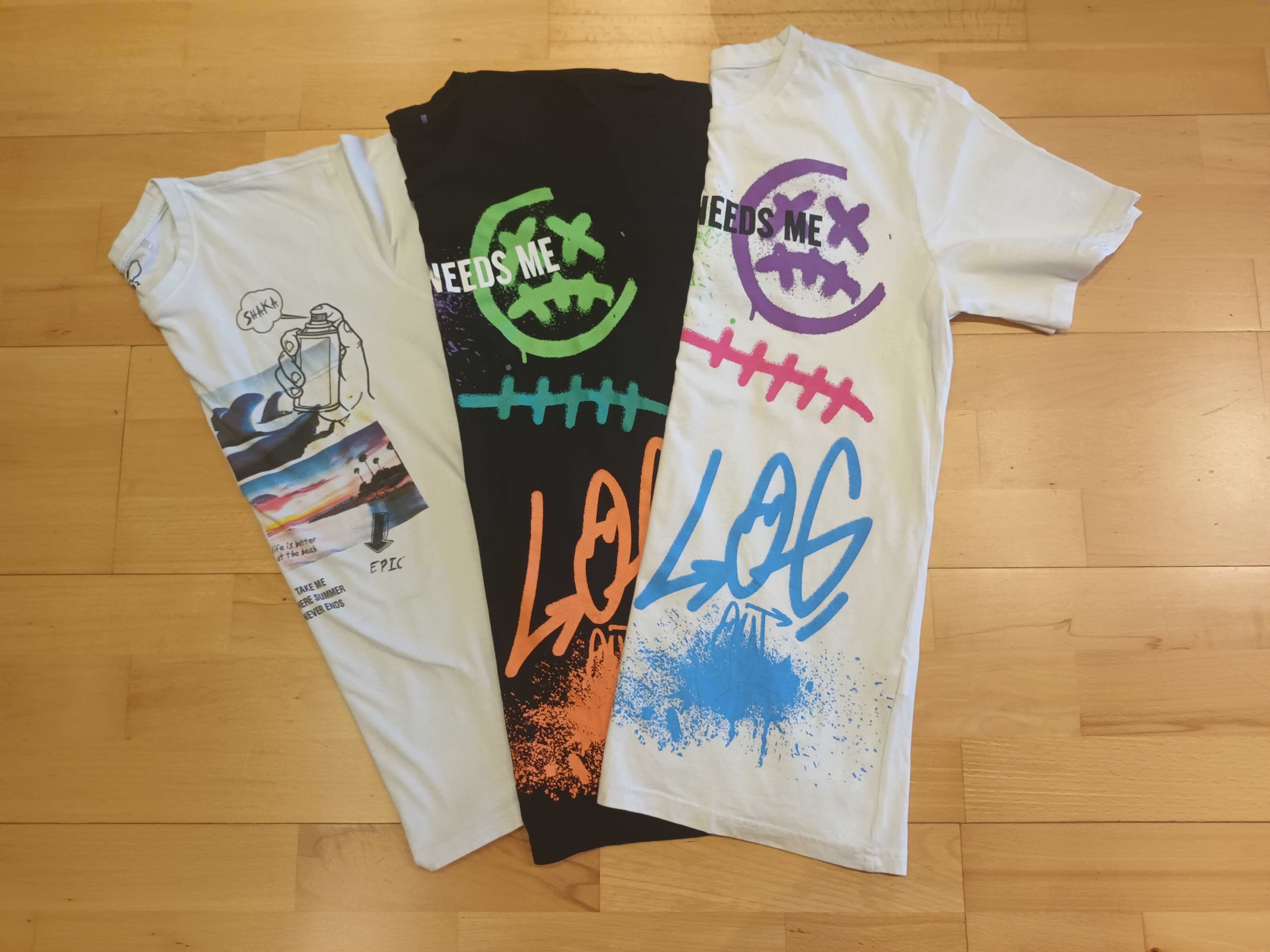 Pakiet 14 sztuk: 5 bluz, 7 t-shirty,2 koszulki polo, roz. M i L