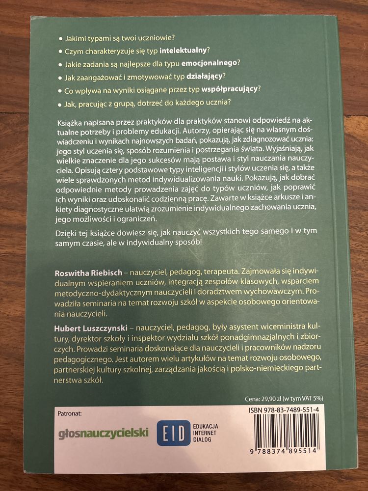 Diagnoza typów uczniów - Roswitha Riebisch, Hubert Luszczynski