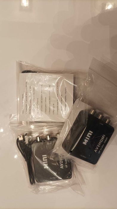 Переходник RCA в HDMI и HDMI в RCA указывайте какой нужен.