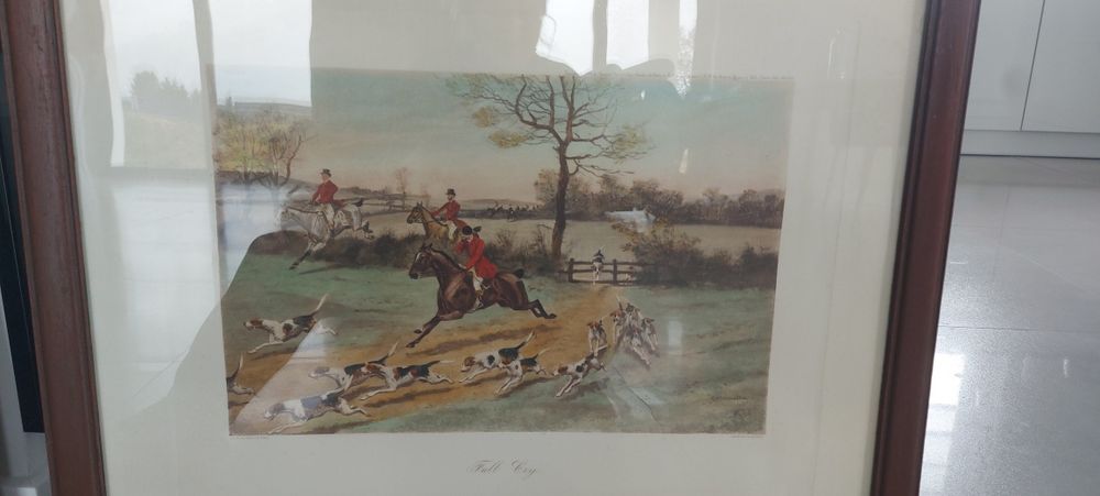 Obrazy litografie myśliwskie stare