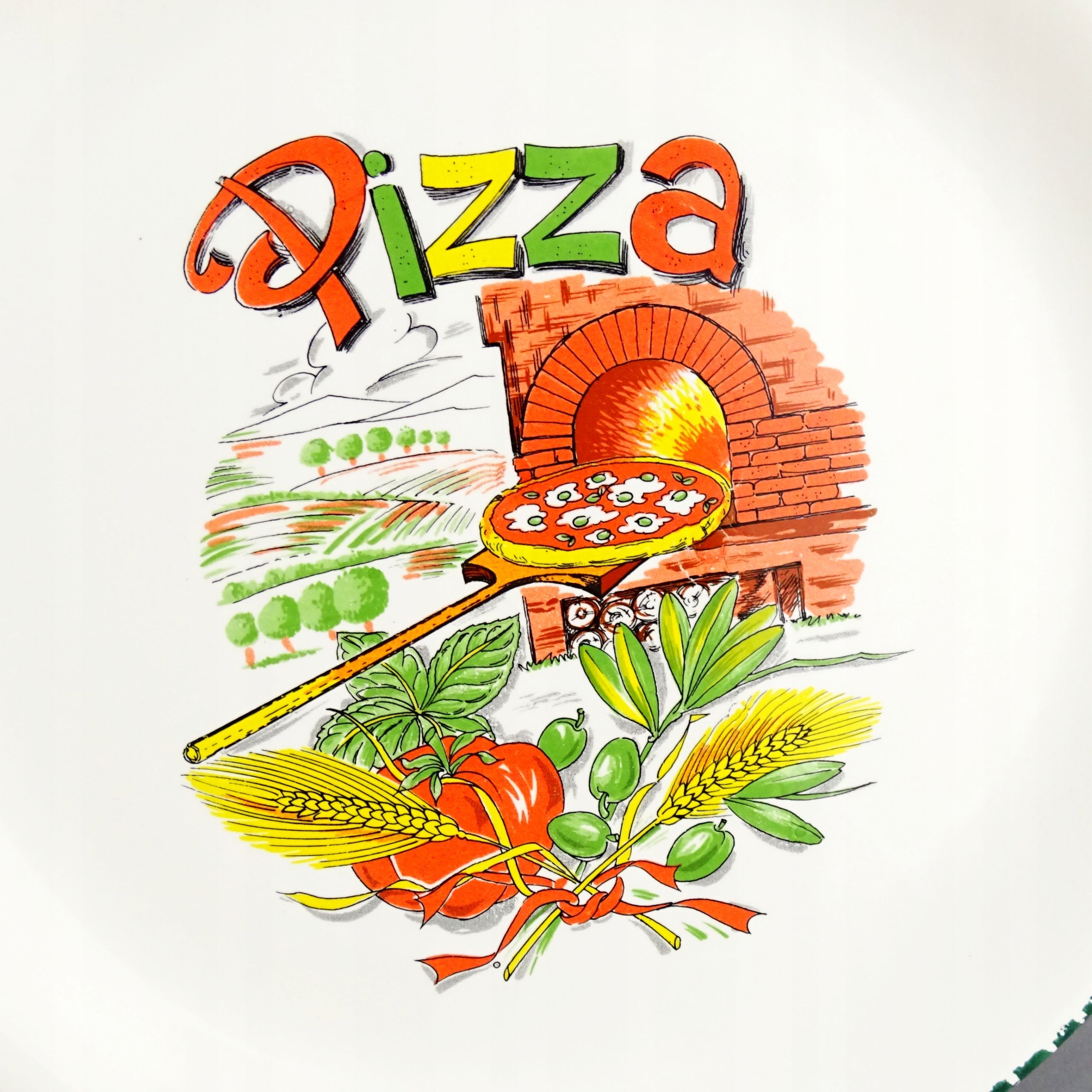 piękny ceramiczny talerz do pizzy
