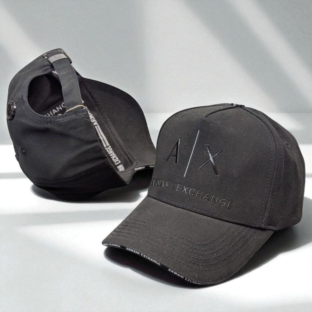 Кепка бейсболка Armani Exchange чорна чоловіча, кепка армані чорна