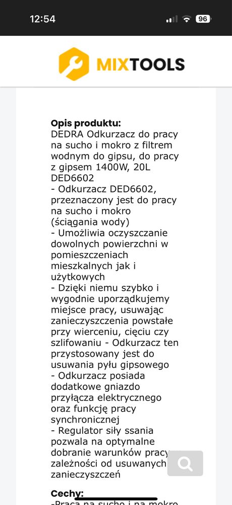 Odkurzacz przemysłowy
