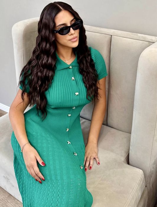 Платье зеленое Sandro