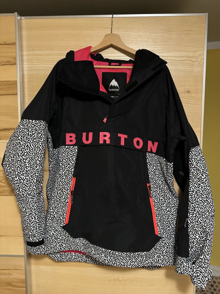 kurtka Burton Frostner Anorak - True Black/PJ Print