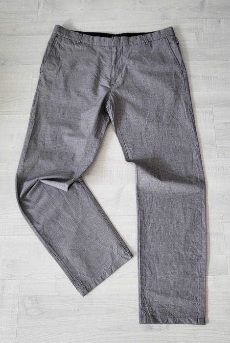 ZARA spodnie granatowe męskie krateczka roz XL 36