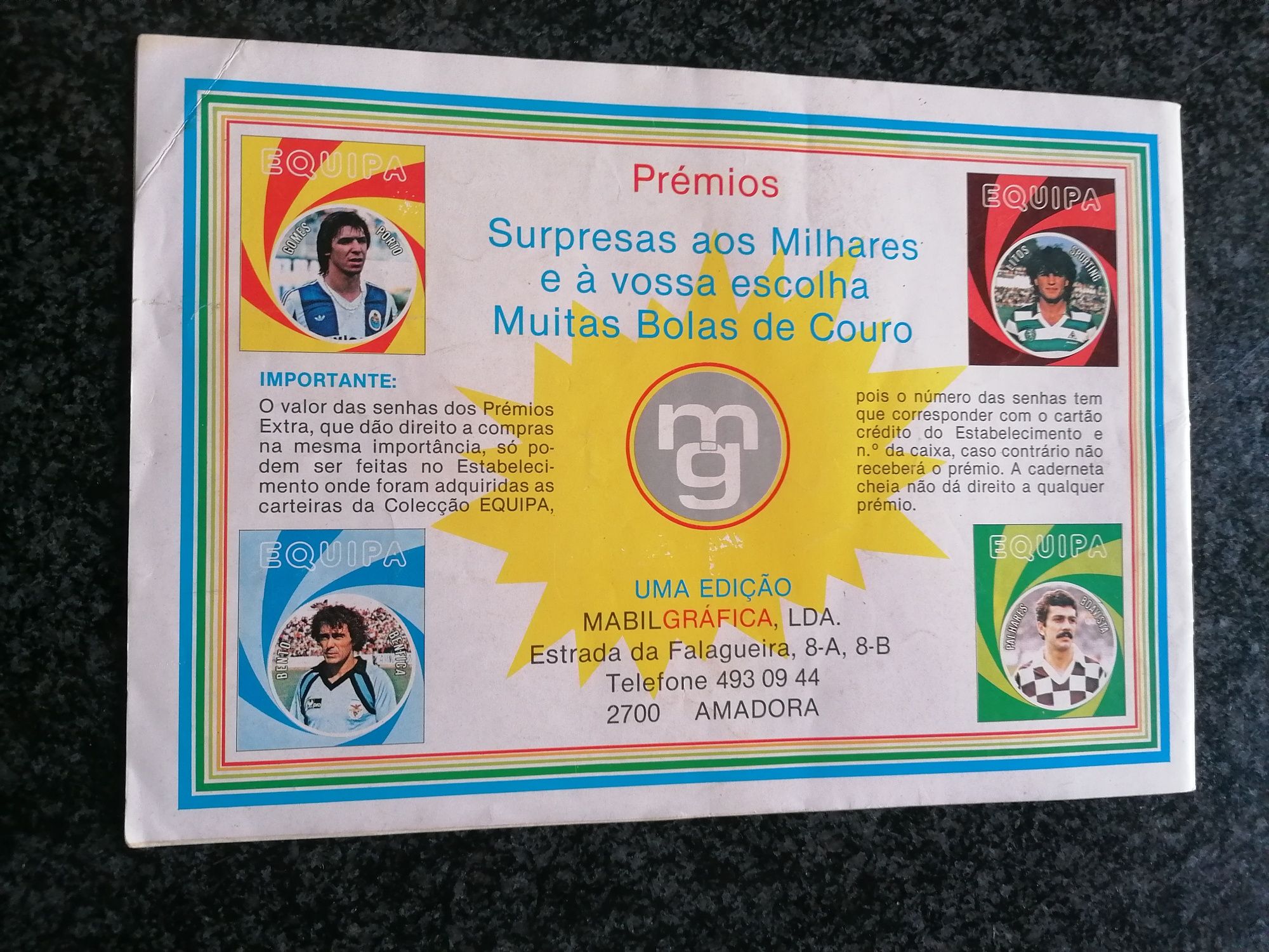 Coleção de Futebol, EQUIPA 1985/86