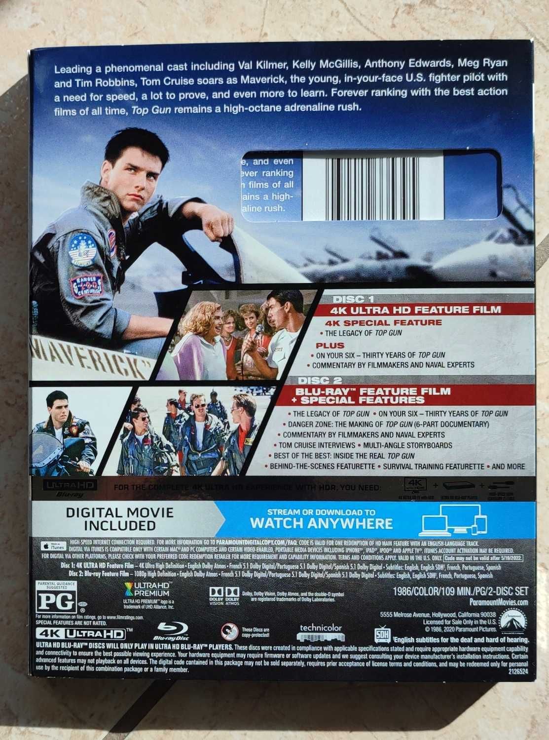 Top Gun 4k e bluray