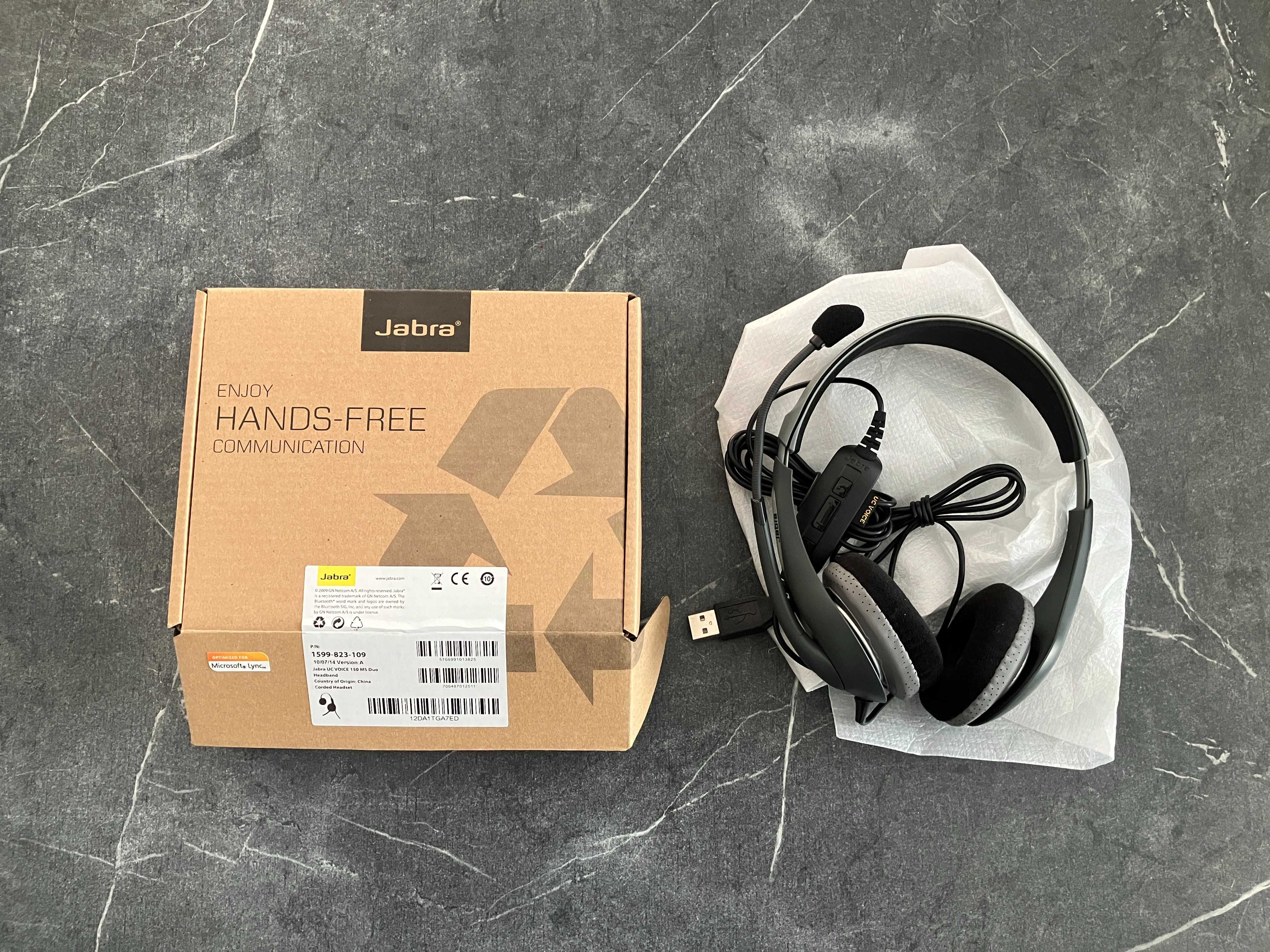 Słuchawki do komputera USB Jabra UC VOICE 150 MS DUO [NOWE]