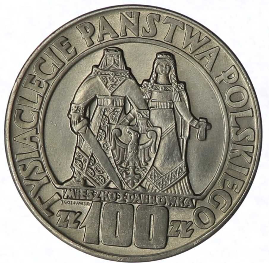 100 złotych - Mieszko i Dąbrówka - 1966 rok