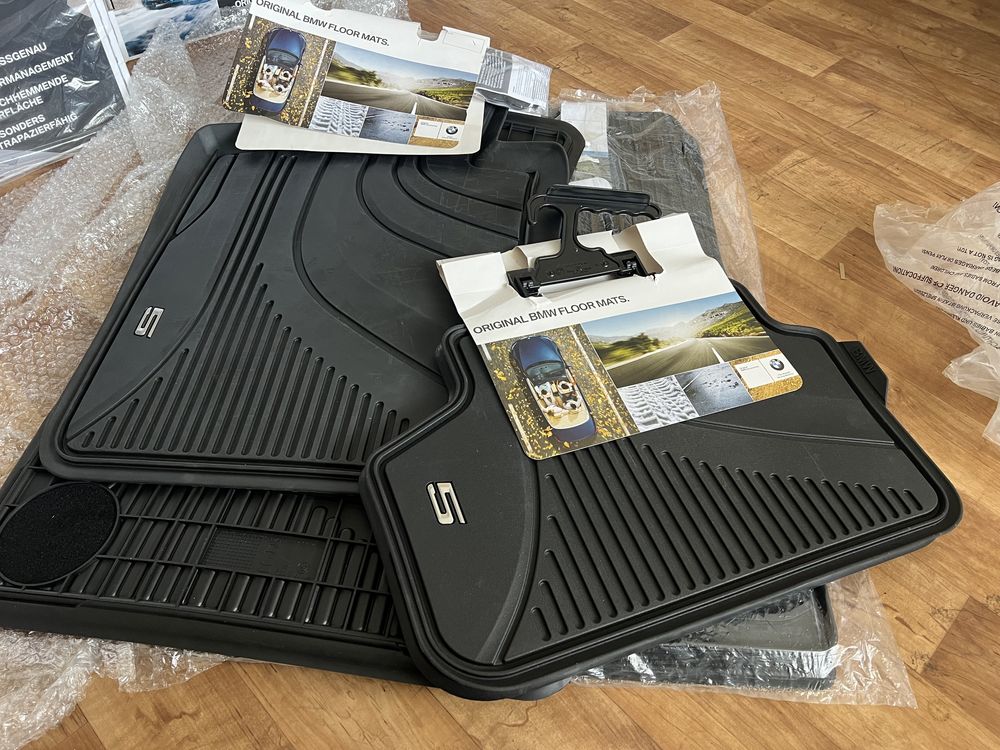 Нові коврики оригінальні БМВ BMW 5 F10, G30, G60, GT F07 резина, велюр