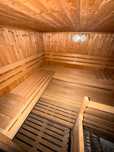 SAUNA wyposażenie sauny ławki ławka oparcia zagłówki drzwi akcesoria