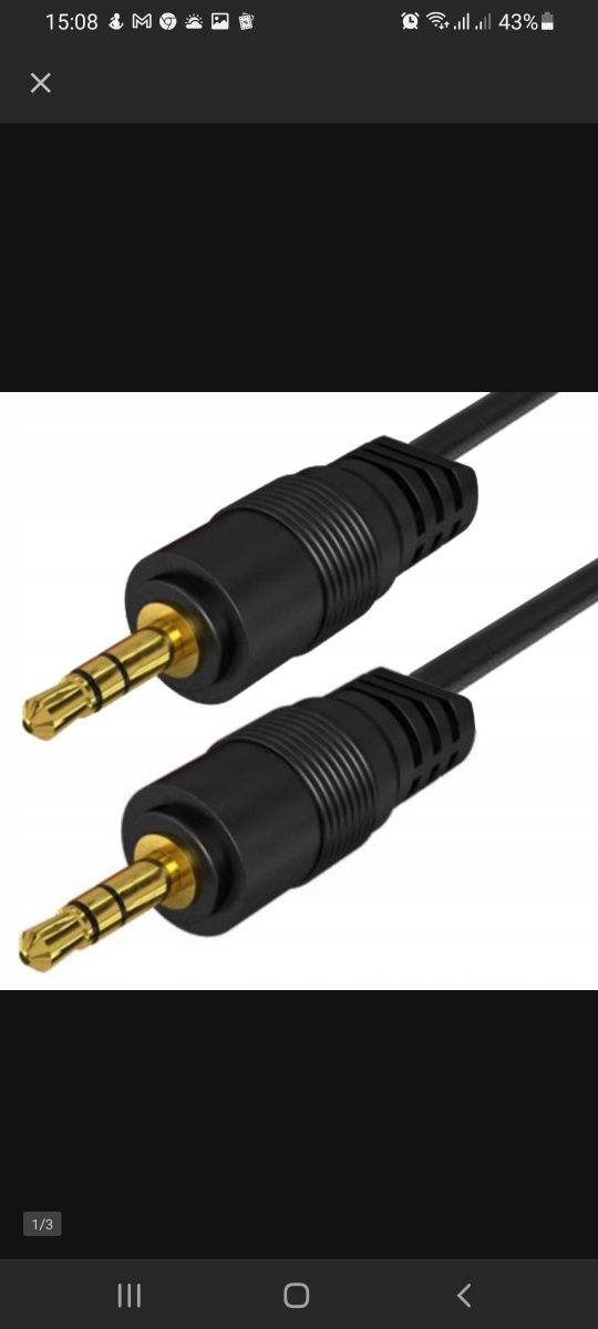 Kabel Jack Audio  przedłużacz AUX 3,5mm wtyk - gniazdo