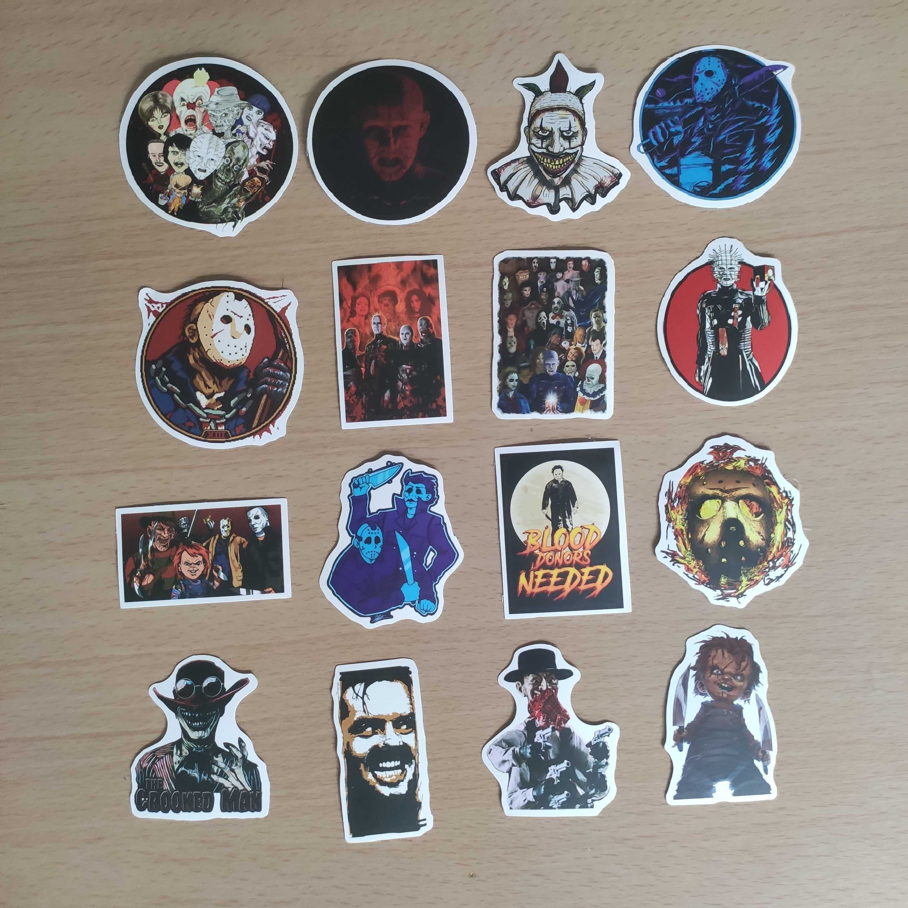 50 Autocolantes Stickers Filmes Terror