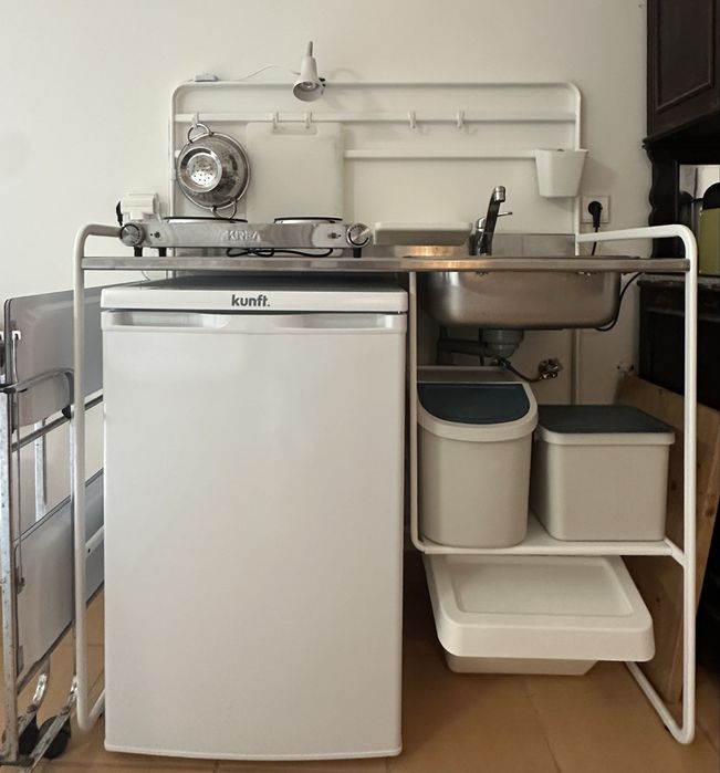 Cozinha IKEA + Frigorífico KUNFT + Fogão Portátil KREA – Novos