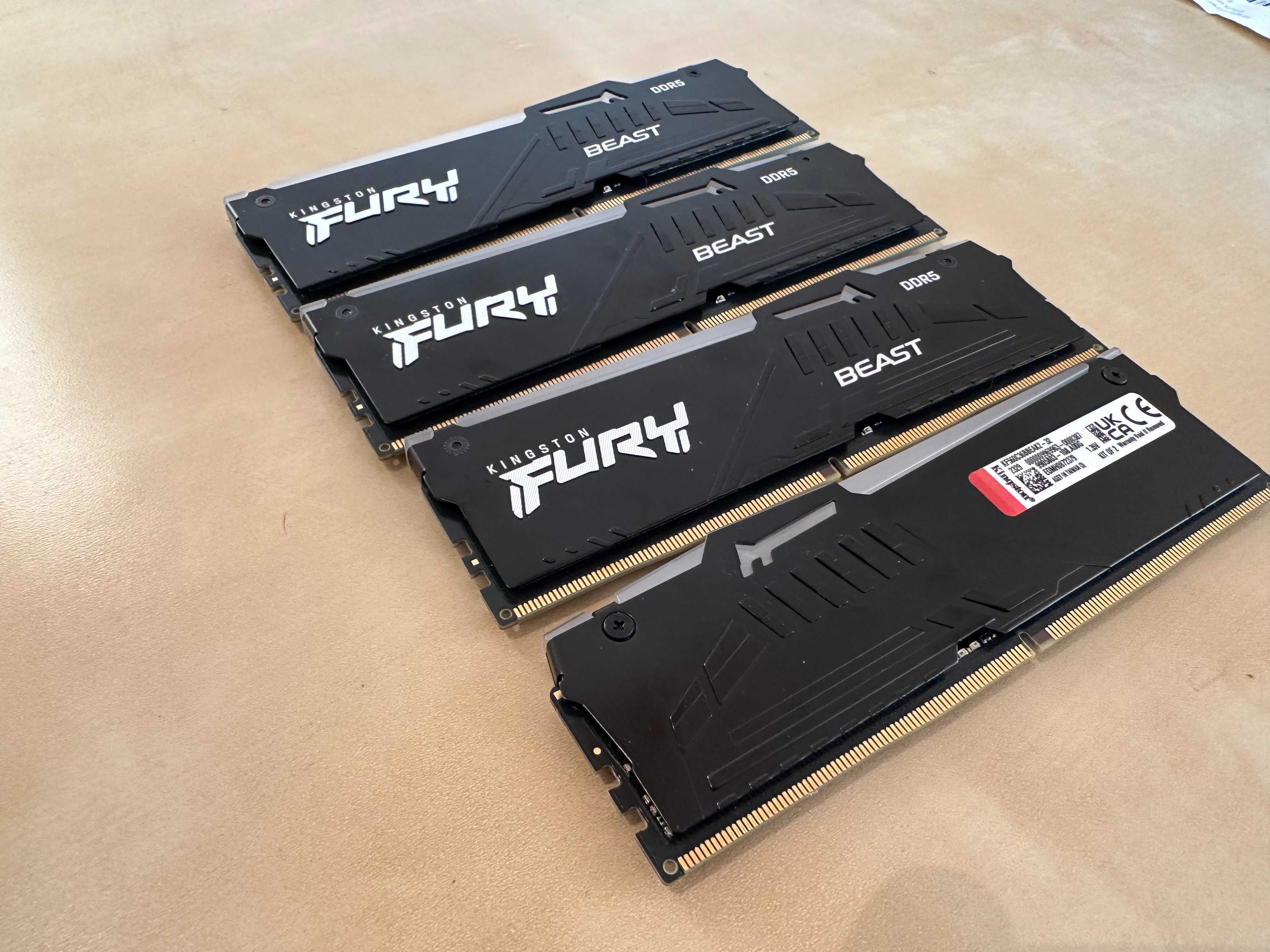 Pamięci RAM DDR5 Kingston FURY 64GB (4x16GB) 6000MHz CL36 Beast RGB