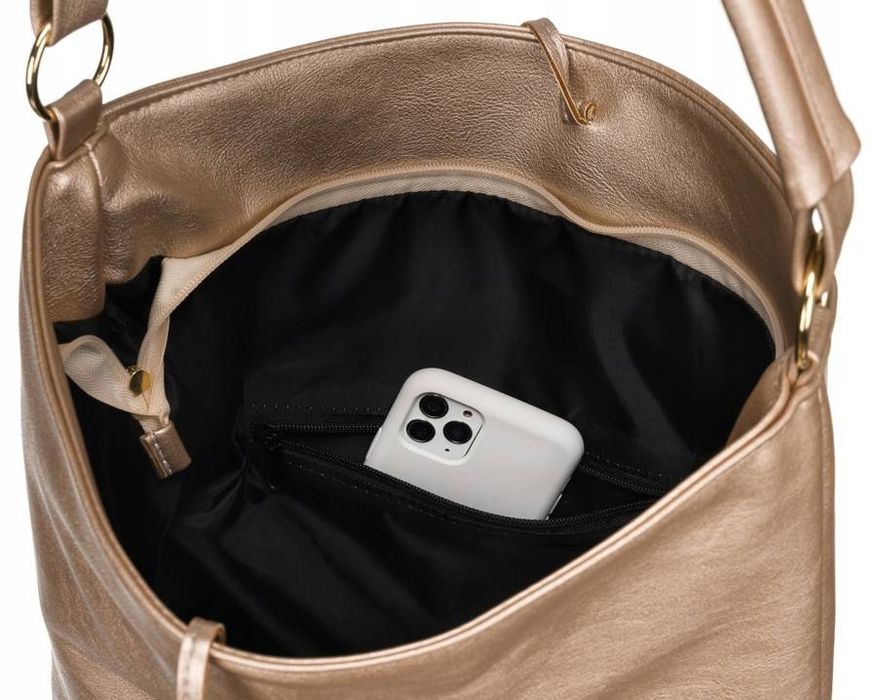 duży shopper a4 z szerokim paskiem - peterson