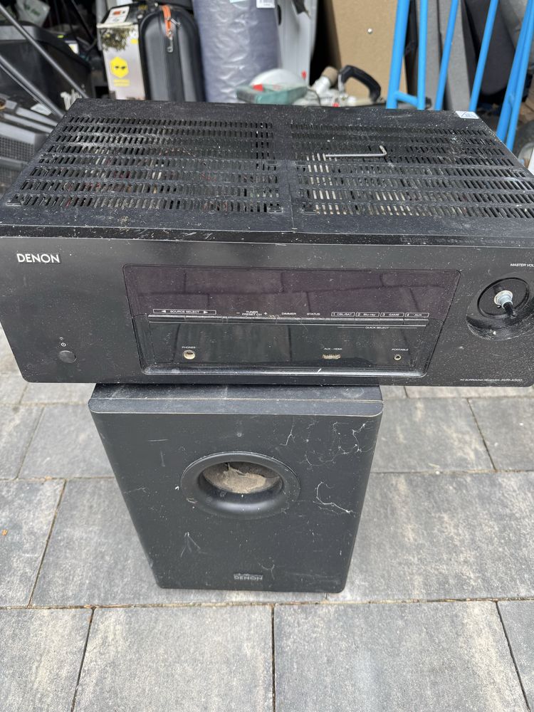Denon wzmaczniacz i subwoofer