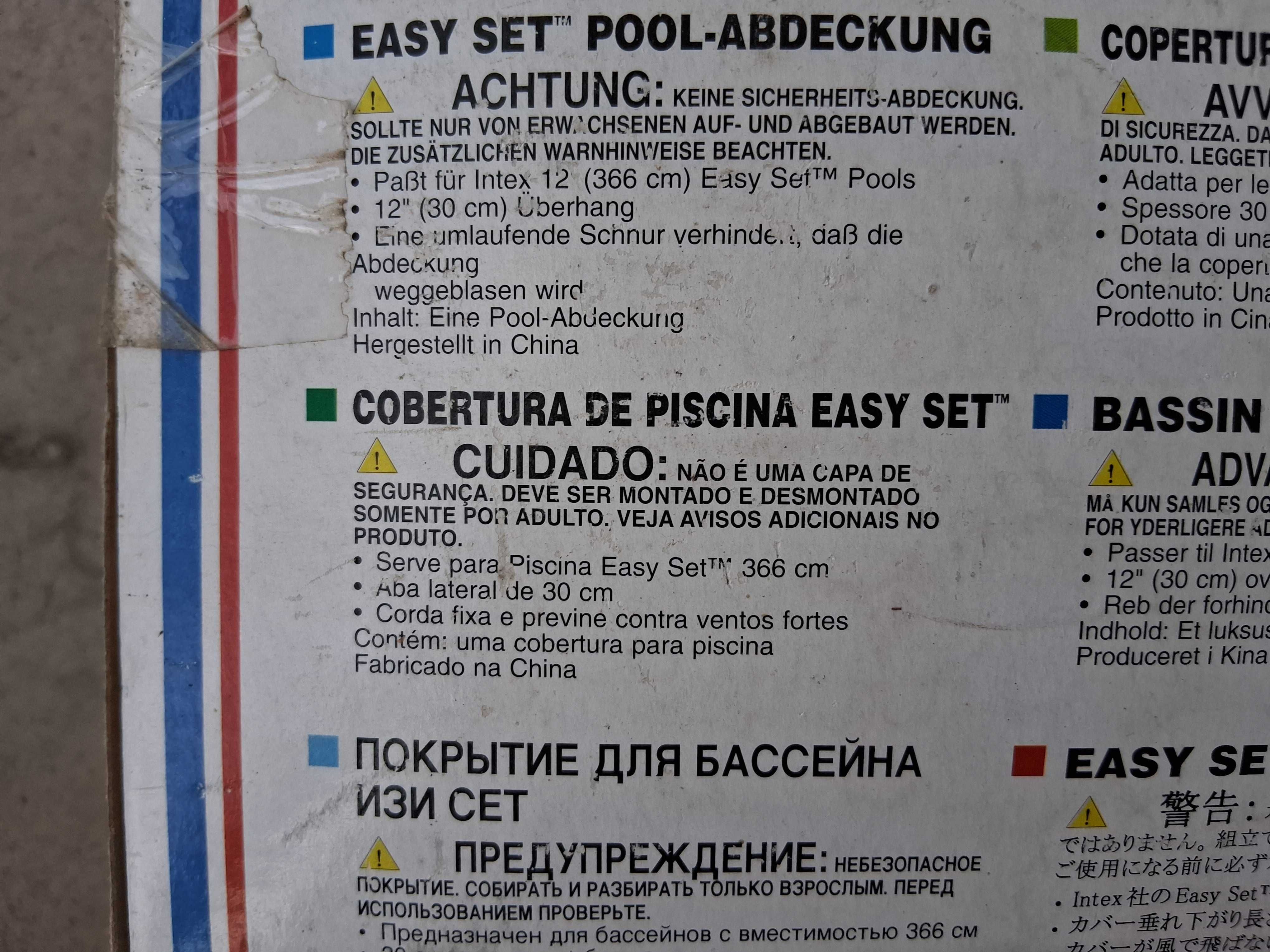 Cobertura piscina Intex 366cm