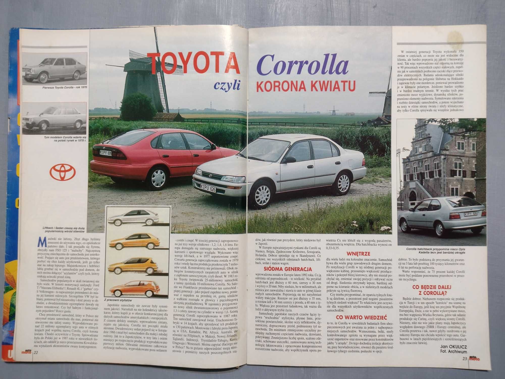 Czasopismo "Auto Moto-miesięcznik zmotoryzowanych" z lat '94-'96