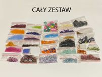 Zestaw do tworzenia biżuterii: koraliki, cekiny, cyrkonie i łańcuszki
