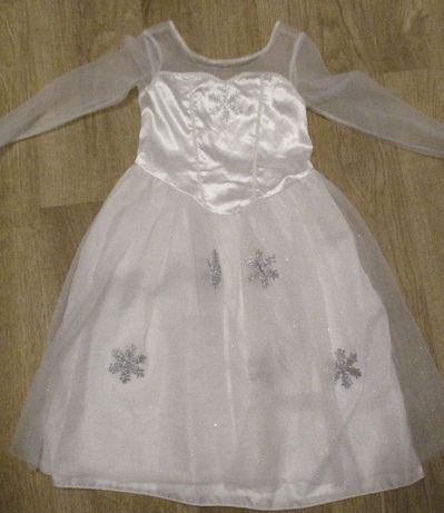 sukienka biała/bal karnawałowy 128